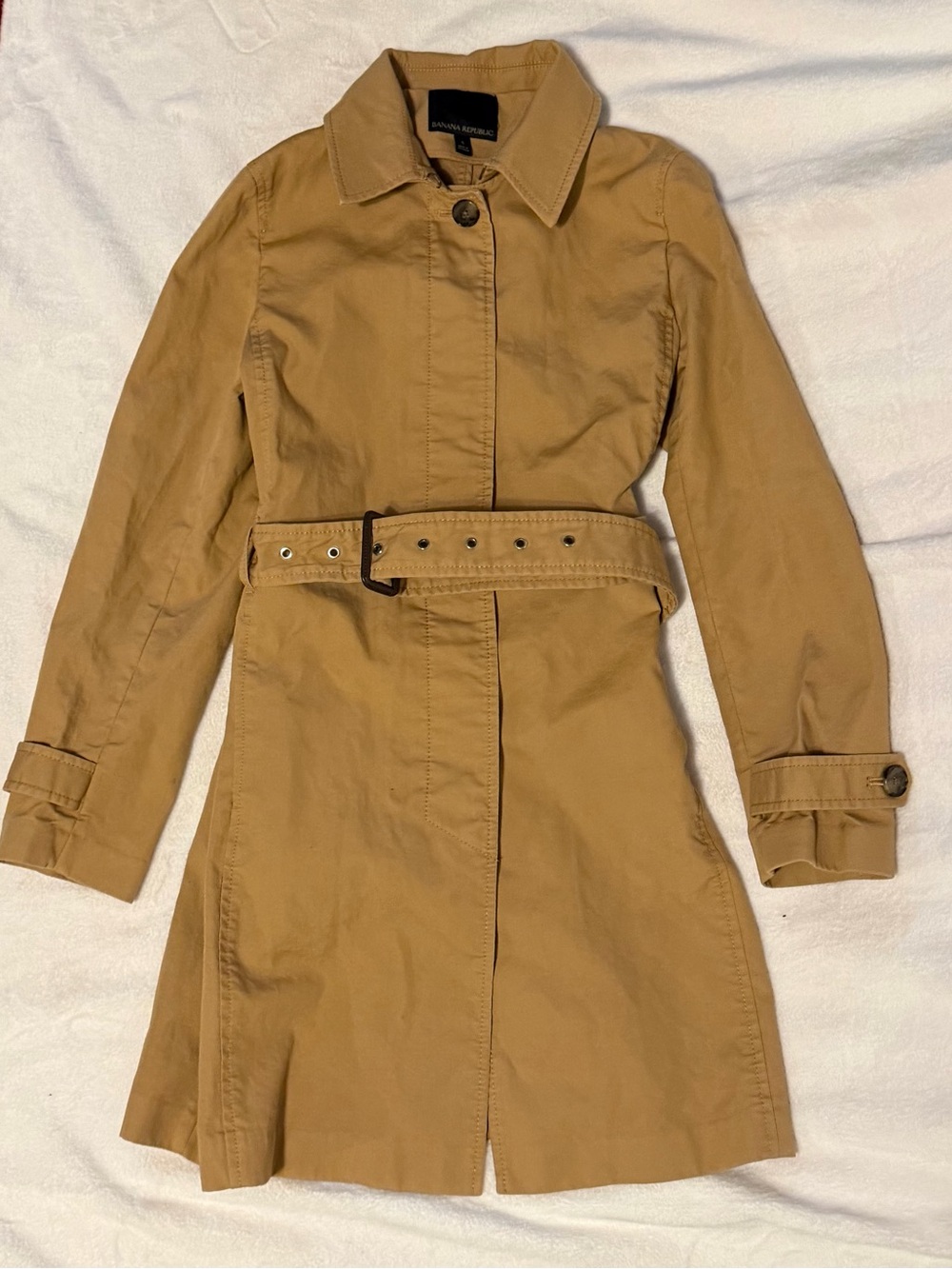 Banana Republic Camel Belted Trench Coat